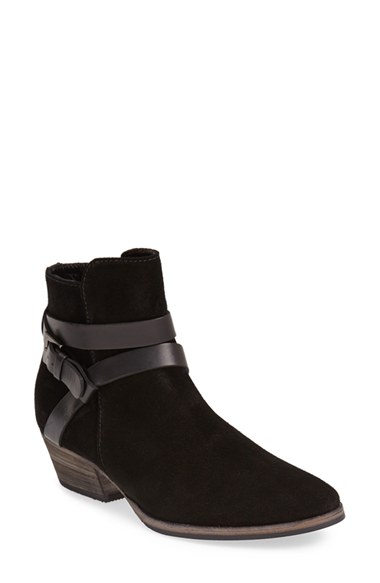 BLACK RUBBED SUEDE