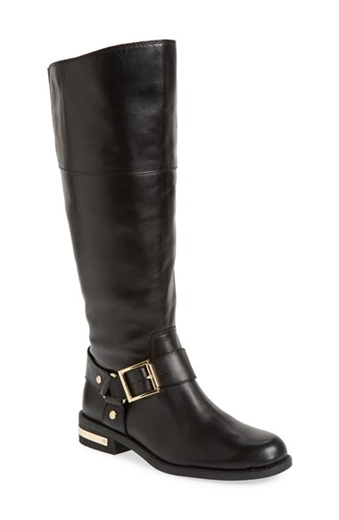 BLACK TWO TONE WIDE CALF